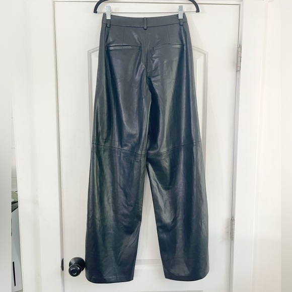 Good American Better Than Leather Wide Leg Pant Black - 2 - Picture 2 of 4